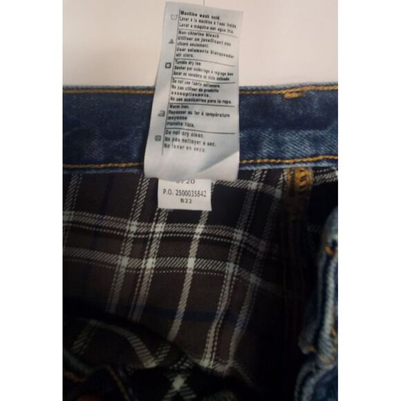 Carhartt Flannel Lined Blue Jeans 40X30 Made In MEXICO Medium Wash - Picture 3 of 6